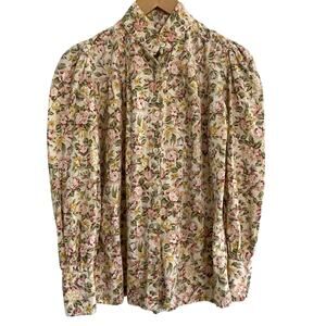 Frontier Classic Floral Print Western Top Womens Size Medium Cowgirl Yellowstone